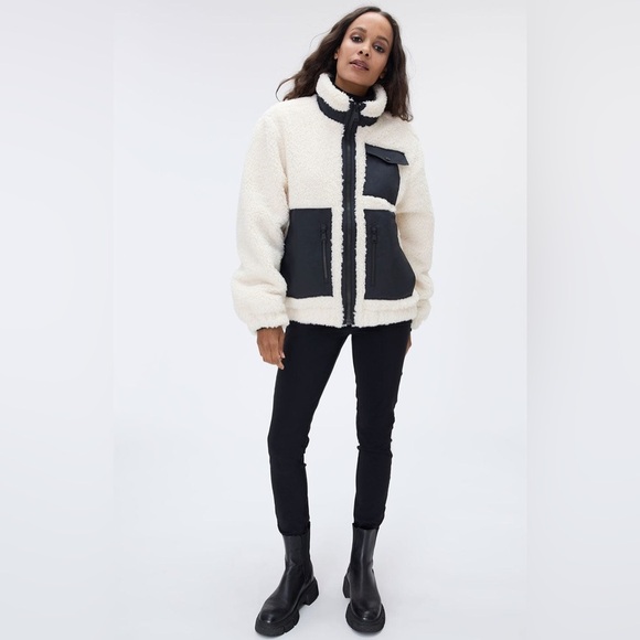 Alp N’Rock Noelle II Shearling Jacket White Black - Picture 5 of 12